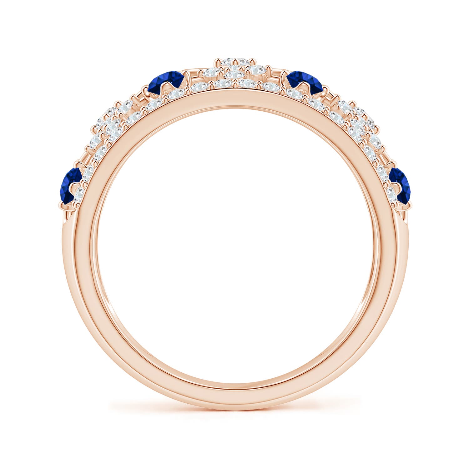 AAAA - Blue Sapphire / 1.26 CT / 14 KT Rose Gold