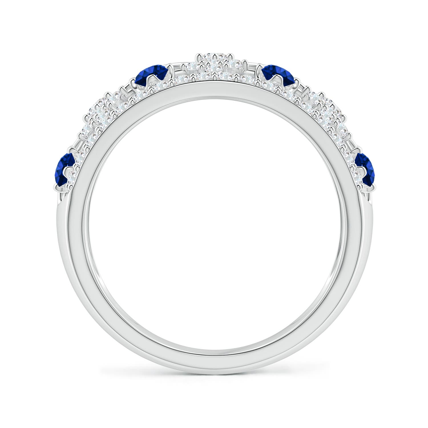 AAAA - Blue Sapphire / 1.26 CT / 14 KT White Gold