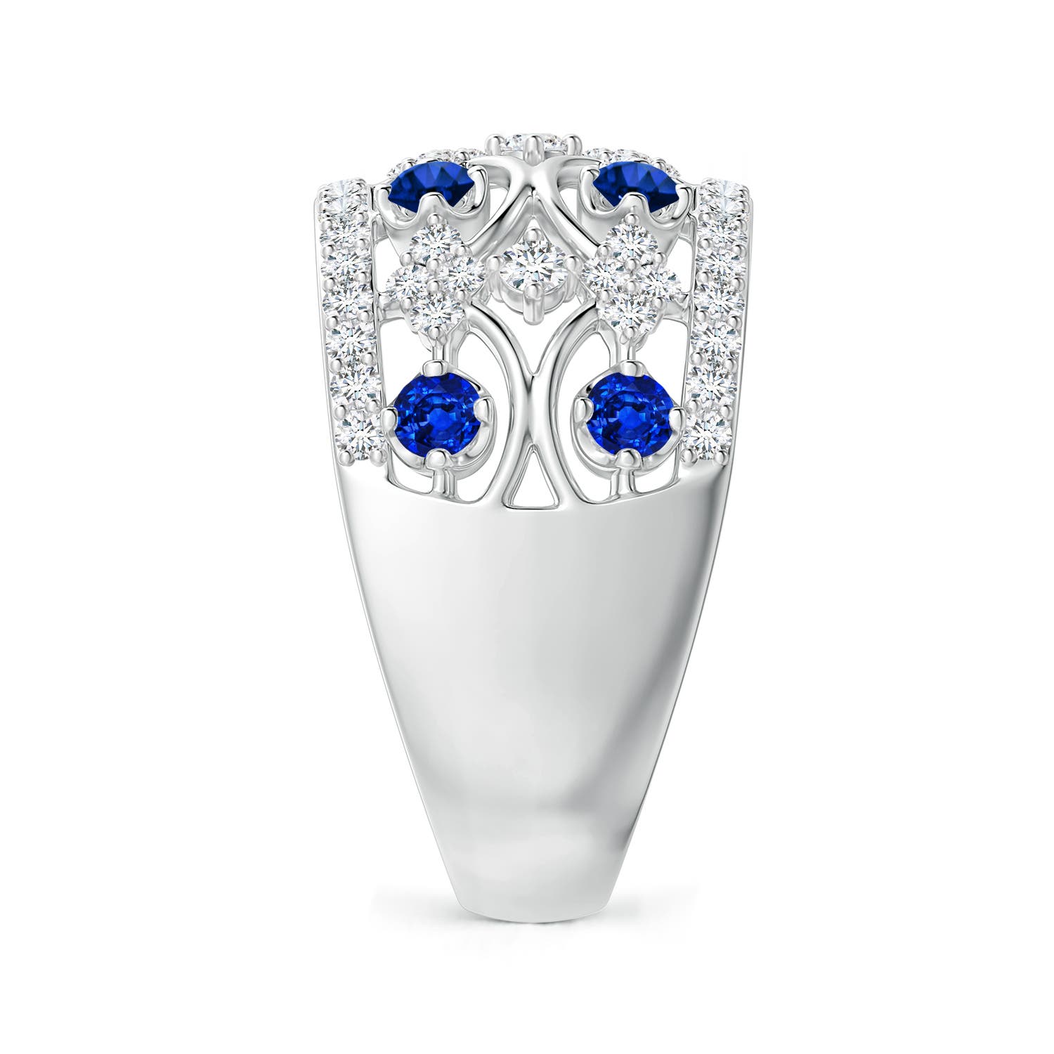 AAAA - Blue Sapphire / 1.26 CT / 14 KT White Gold