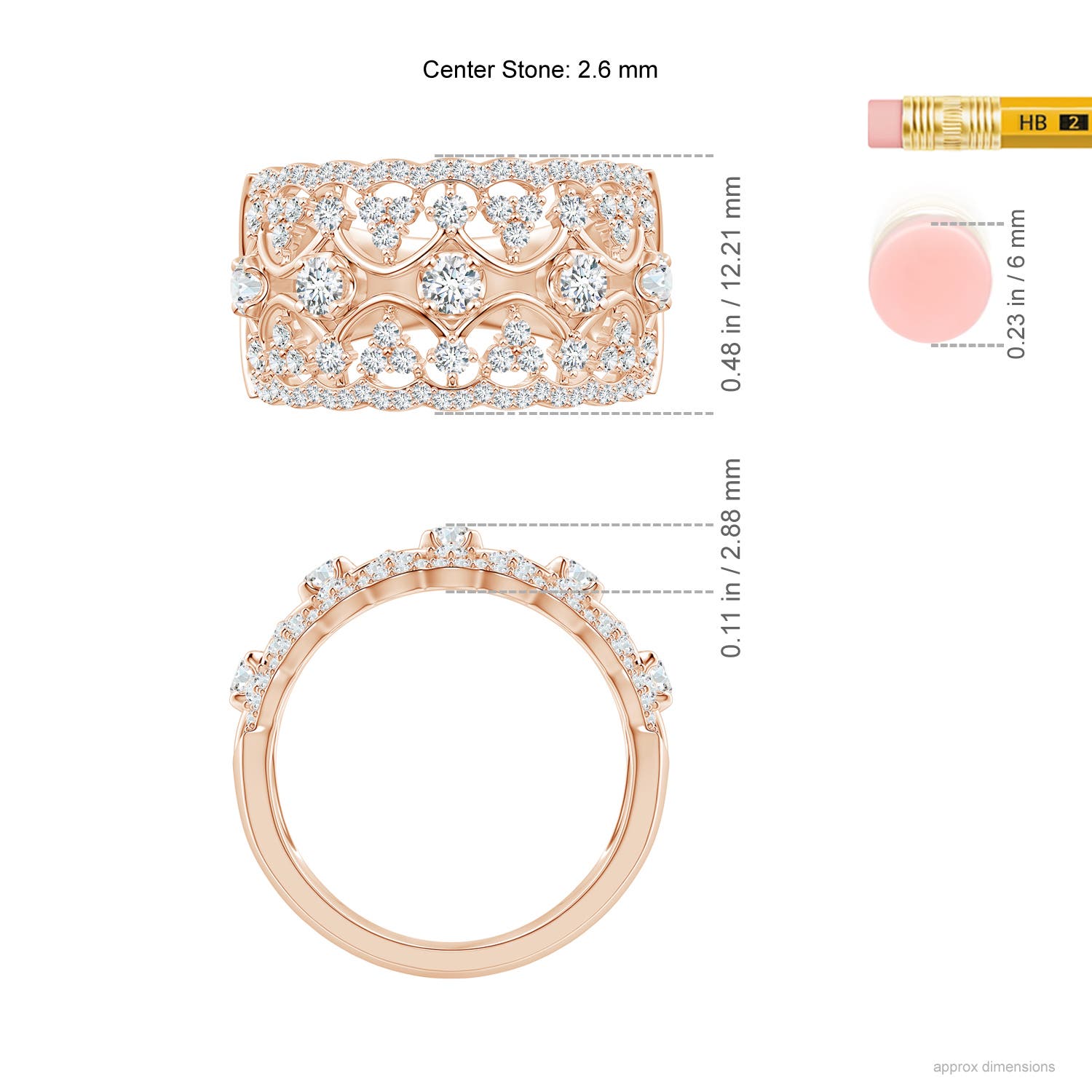 G, VS2 / 1.02 CT / 14 KT Rose Gold