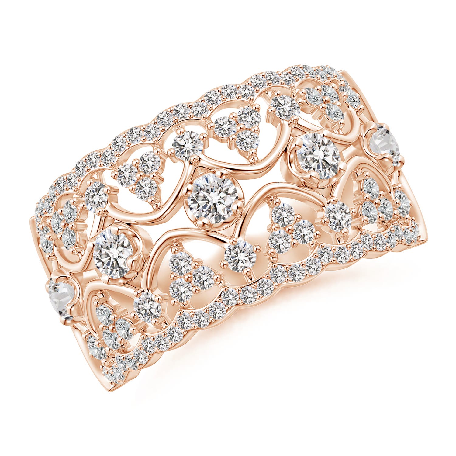 I-J, I1-I2 / 1.02 CT / 14 KT Rose Gold