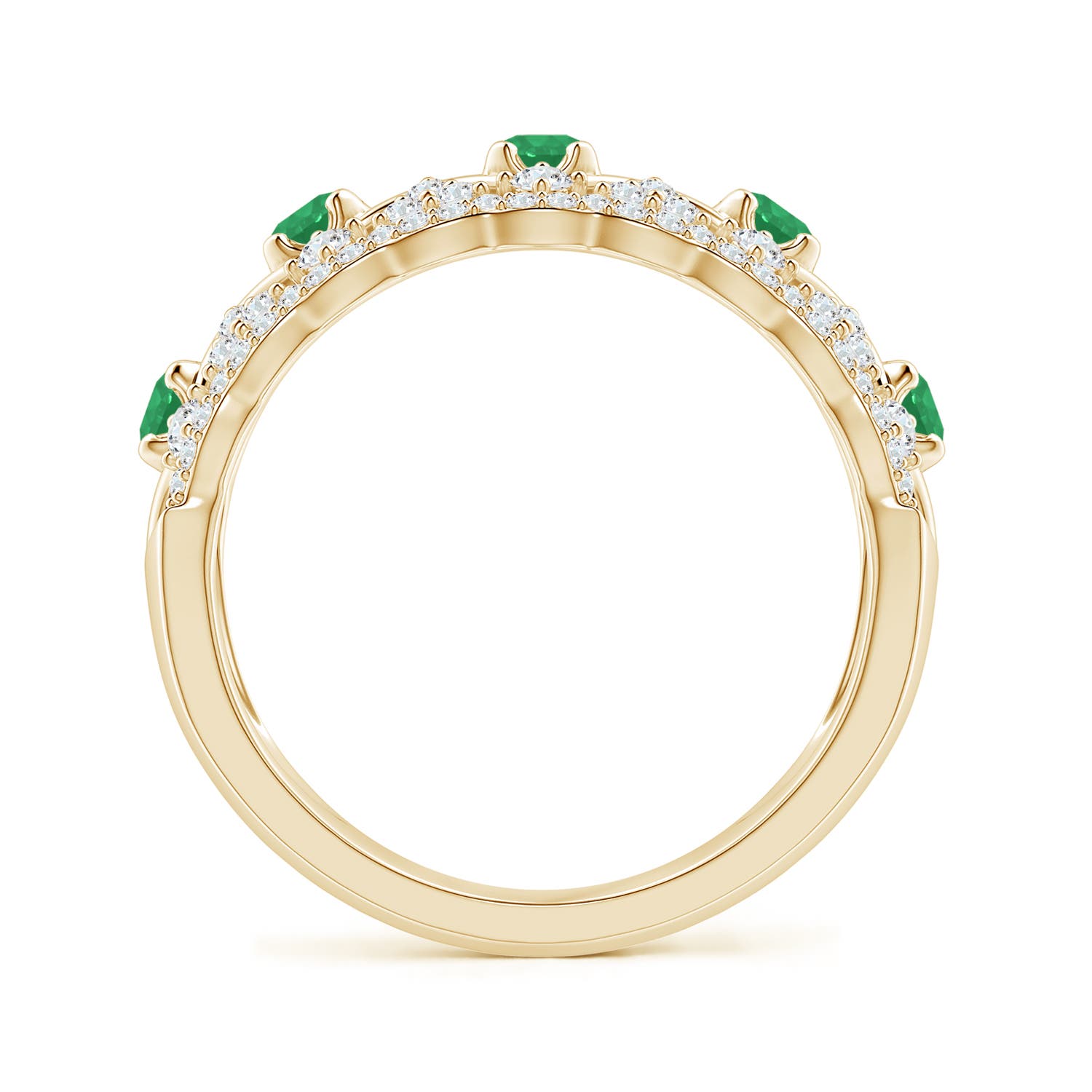 A - Emerald / 0.99 CT / 14 KT Yellow Gold