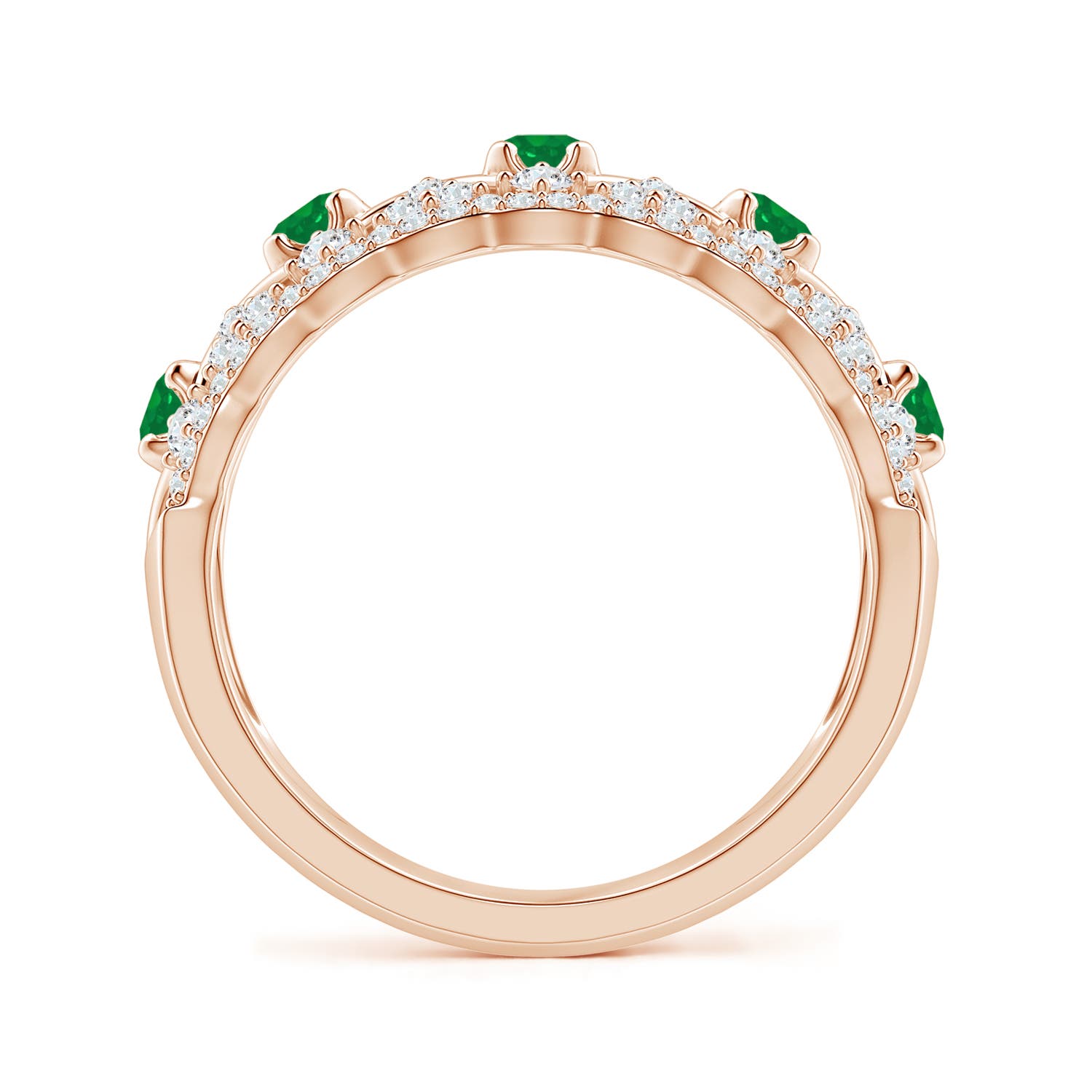 AA - Emerald / 0.99 CT / 14 KT Rose Gold