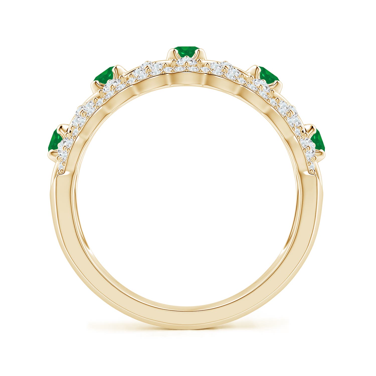 AA - Emerald / 0.99 CT / 14 KT Yellow Gold