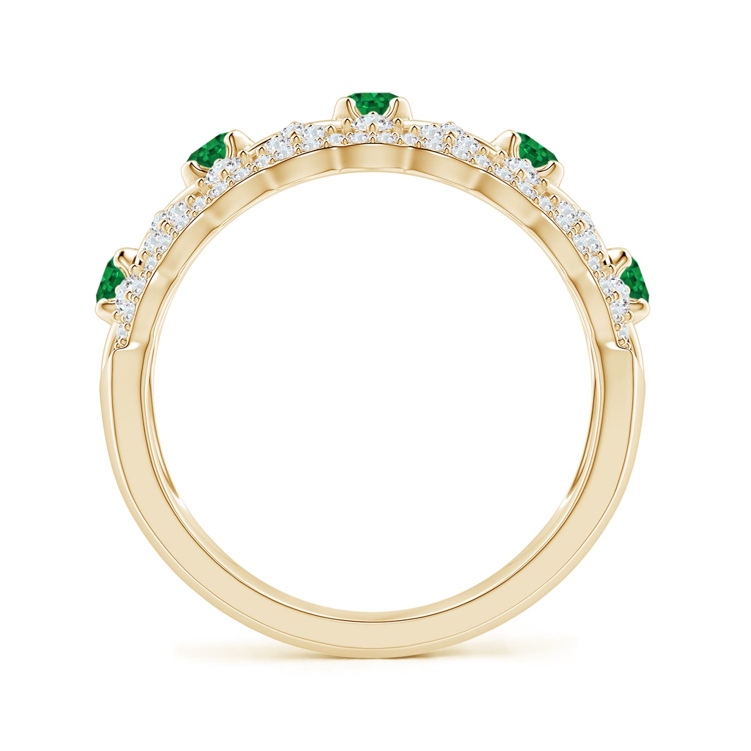 AAA - Emerald / 0.99 CT / 14 KT Yellow Gold