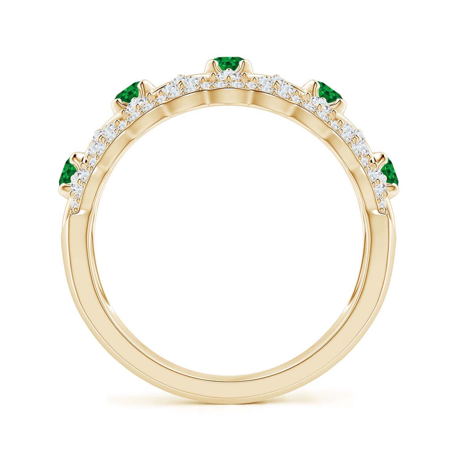 AAAA - Emerald / 0.99 CT / 14 KT Yellow Gold