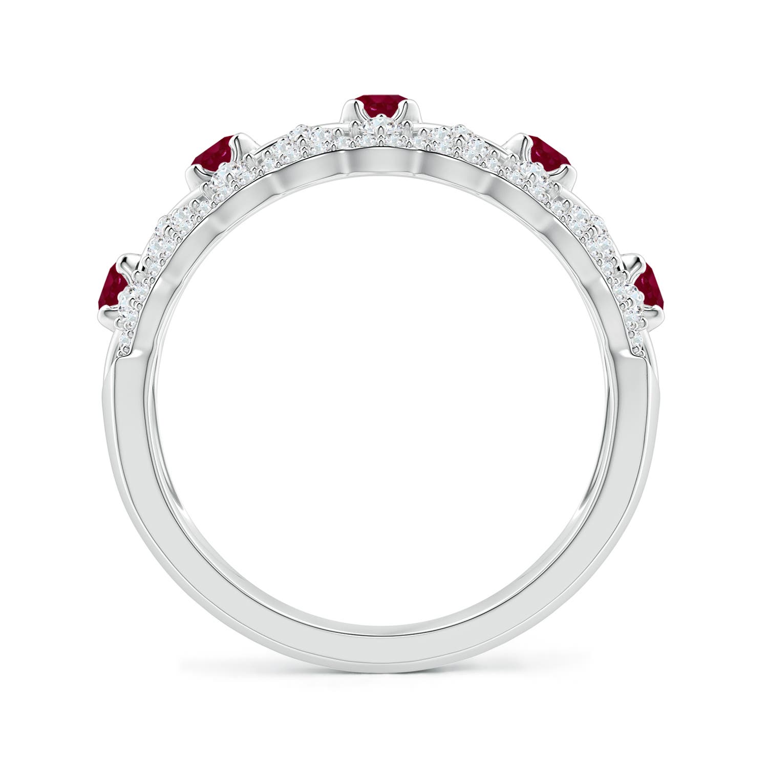 A - Ruby / 1.09 CT / 14 KT White Gold