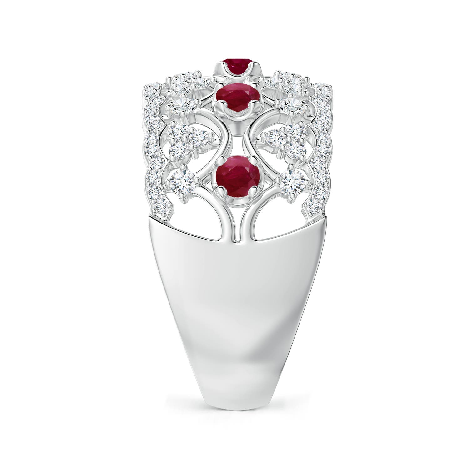 A - Ruby / 1.09 CT / 14 KT White Gold