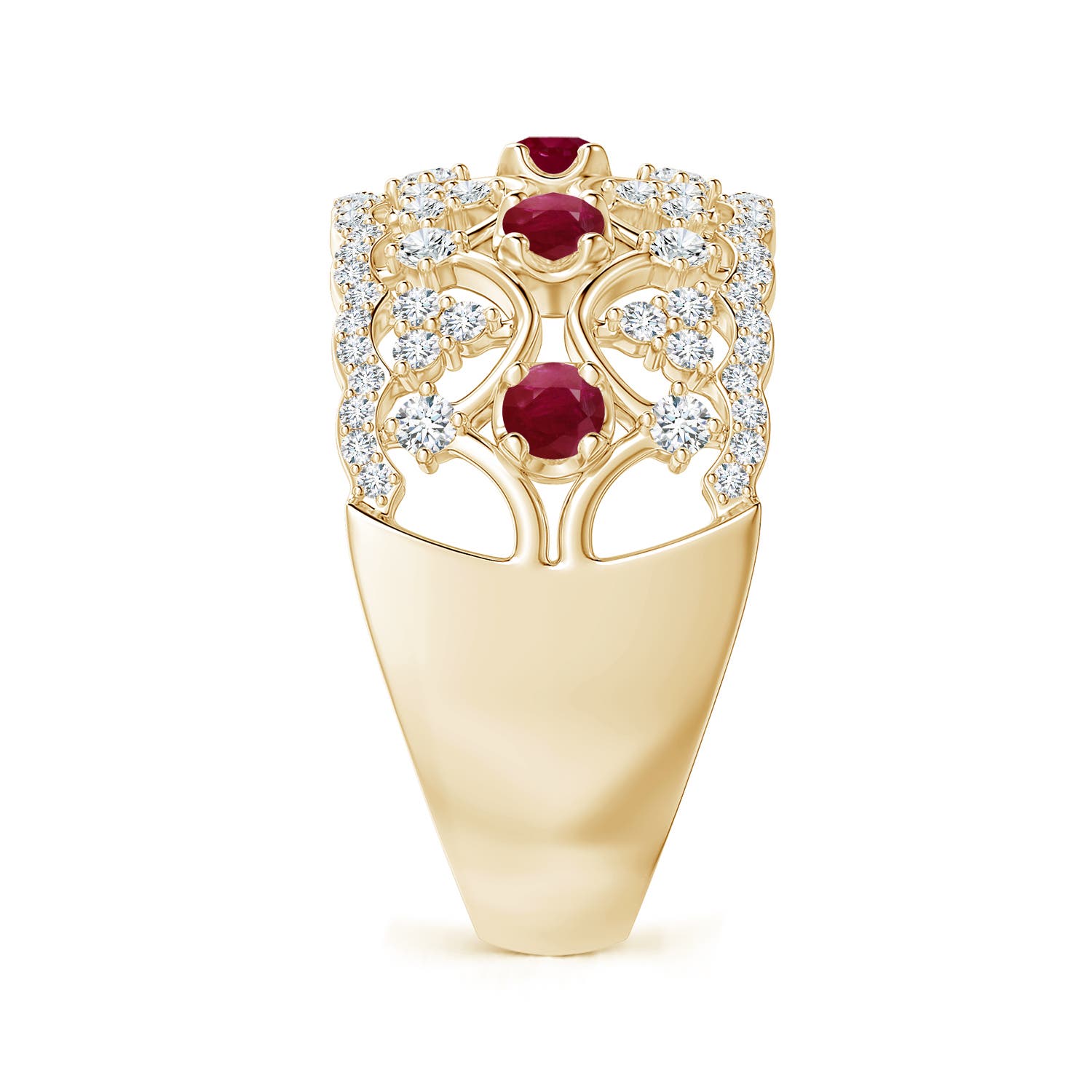 A - Ruby / 1.09 CT / 14 KT Yellow Gold