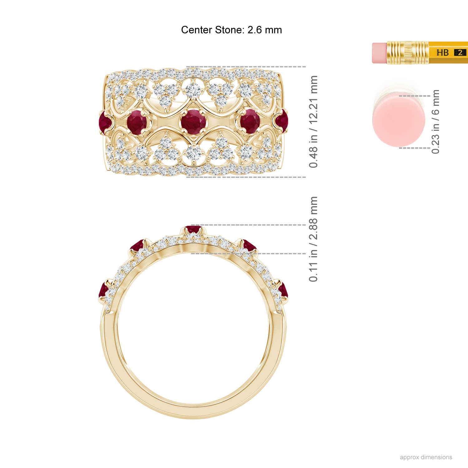 A - Ruby / 1.09 CT / 14 KT Yellow Gold