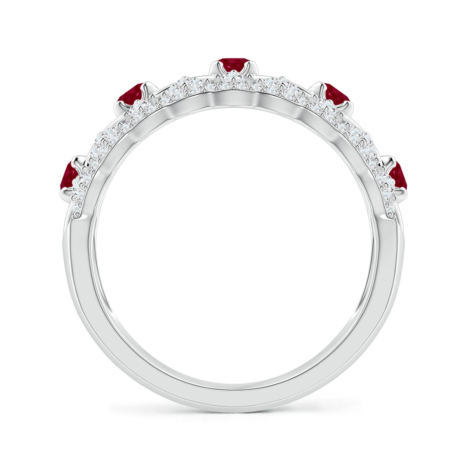 AA - Ruby / 1.09 CT / 14 KT White Gold