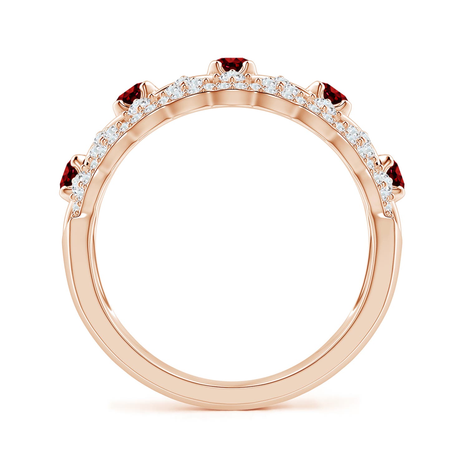 AAAA - Ruby / 1.09 CT / 14 KT Rose Gold