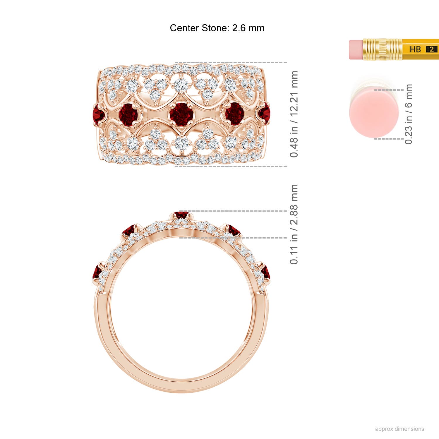 AAAA - Ruby / 1.09 CT / 14 KT Rose Gold