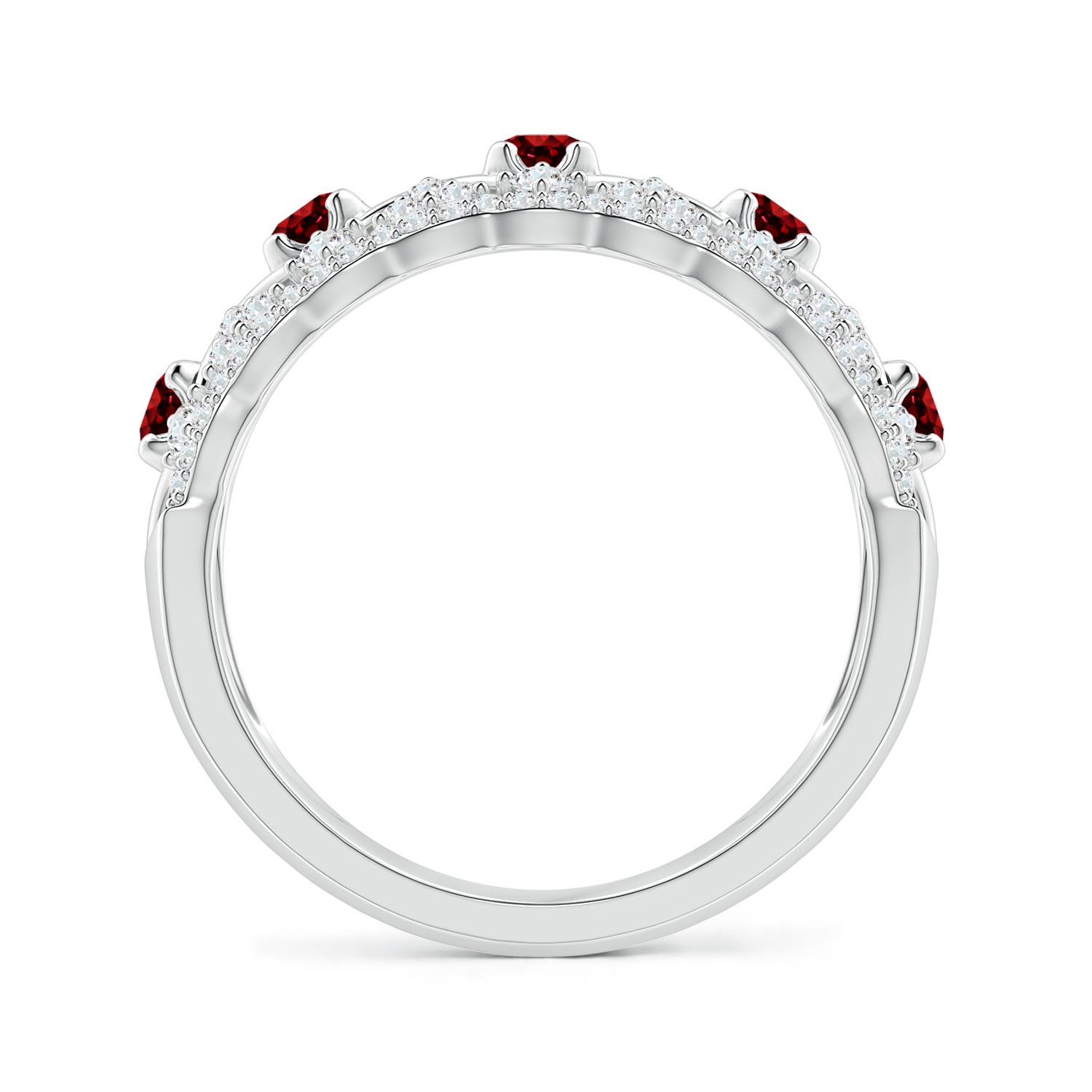 AAAA - Ruby / 1.09 CT / 14 KT White Gold