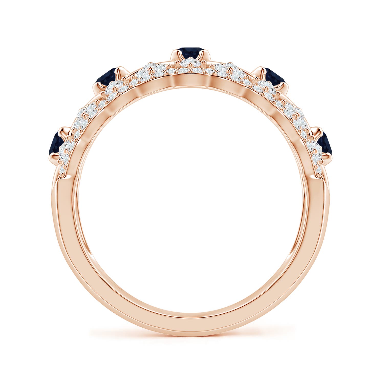 A - Blue Sapphire / 1.09 CT / 14 KT Rose Gold