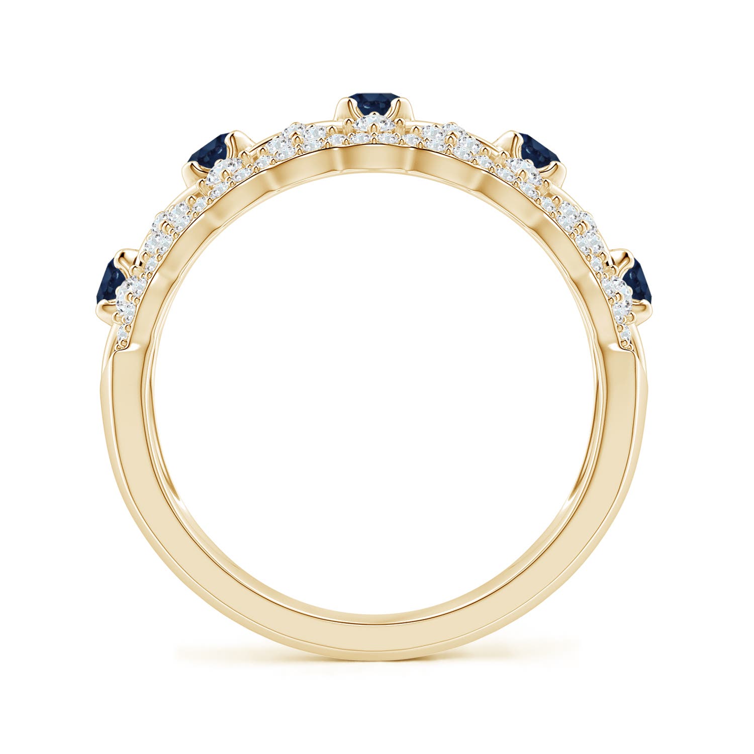 AA - Blue Sapphire / 1.09 CT / 14 KT Yellow Gold