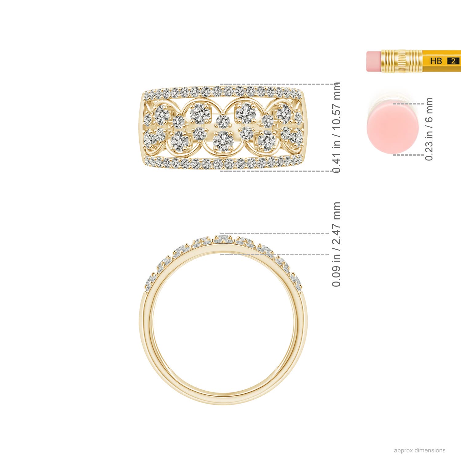 K, I3 / 0.88 CT / 14 KT Yellow Gold