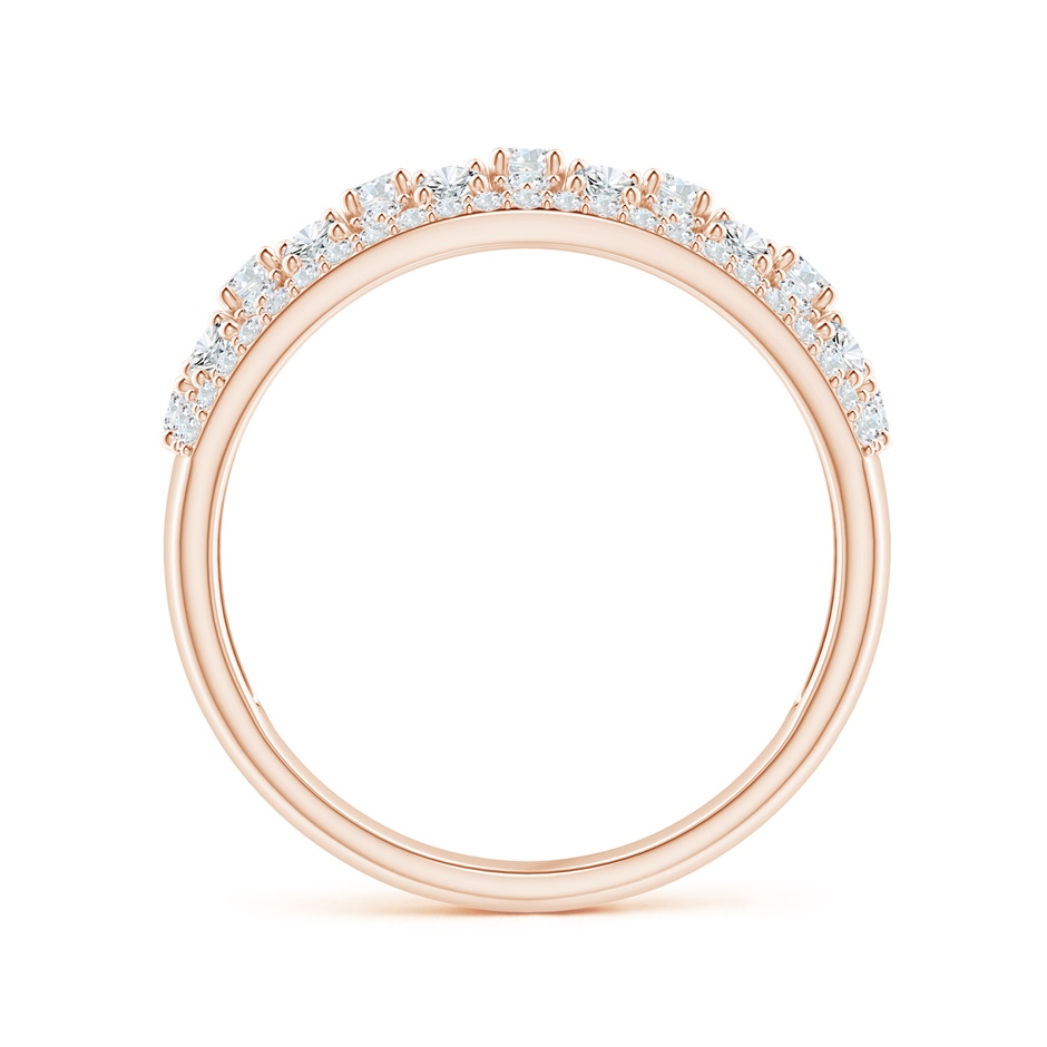1.95mm GVS2 Edwardian Style Diamond Lace Pattern Broad Anniversary Ring in Rose Gold side 1