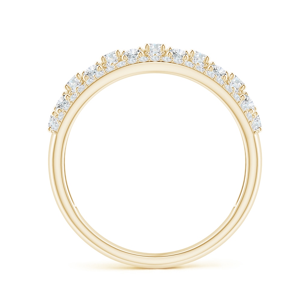 1.95mm GVS2 Edwardian Style Diamond Lace Pattern Broad Anniversary Ring in Yellow Gold - side 1
