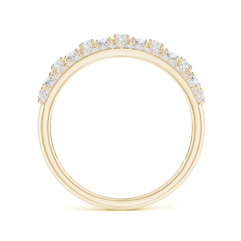 1.95mm GVS2 Edwardian Style Diamond Lace Pattern Broad Anniversary Ring in Yellow Gold side 1