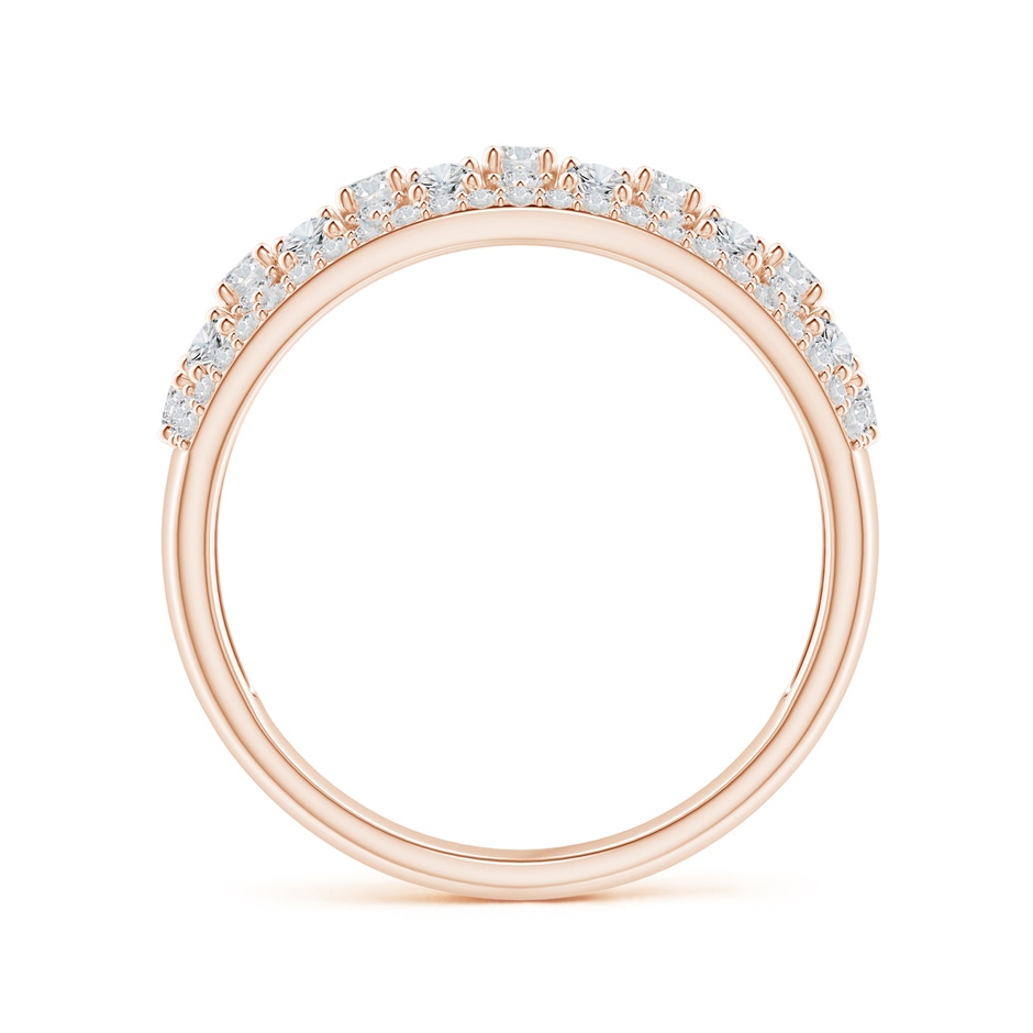 1.95mm HSI2 Edwardian Style Diamond Lace Pattern Broad Anniversary Ring in Rose Gold side 1
