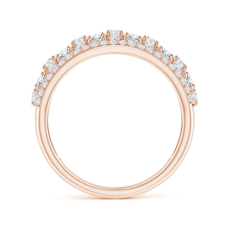 2.2mm GVS2 Edwardian Style Diamond Lace Pattern Broad Anniversary Ring in Rose Gold side 1