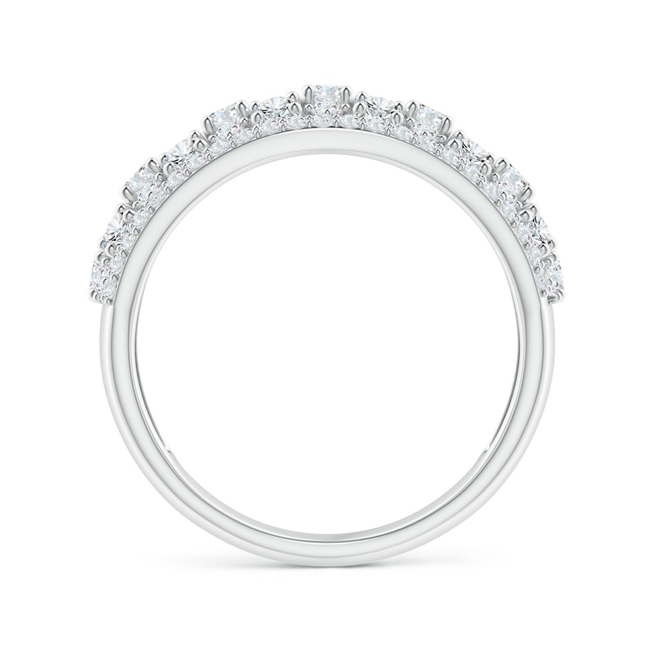 2.2mm GVS2 Edwardian Style Diamond Lace Pattern Broad Anniversary Ring in White Gold side 1