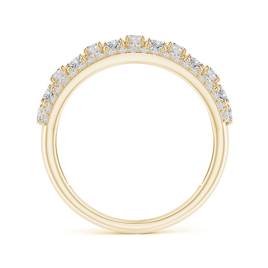 2.2mm IJI1I2 Edwardian Style Diamond Lace Pattern Broad Anniversary Ring in Yellow Gold side 1