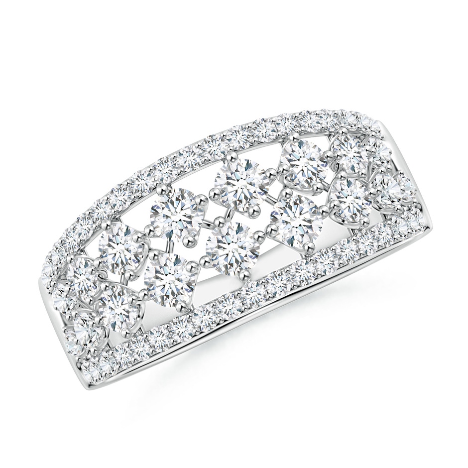 2.7mm GVS2 Graduating Round Diamond Anniversary Ring in White Gold 