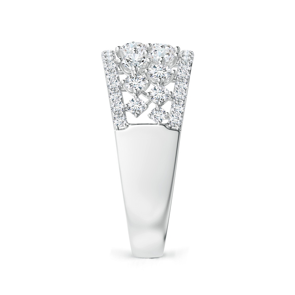 2.7mm GVS2 Graduating Round Diamond Anniversary Ring in White Gold side 2