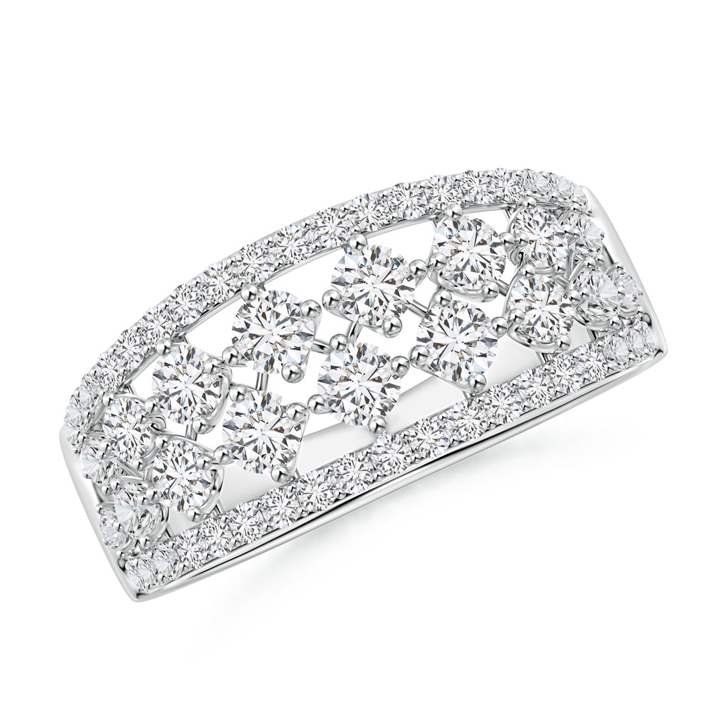2.7mm HSI2 Graduating Round Diamond Anniversary Ring in White Gold