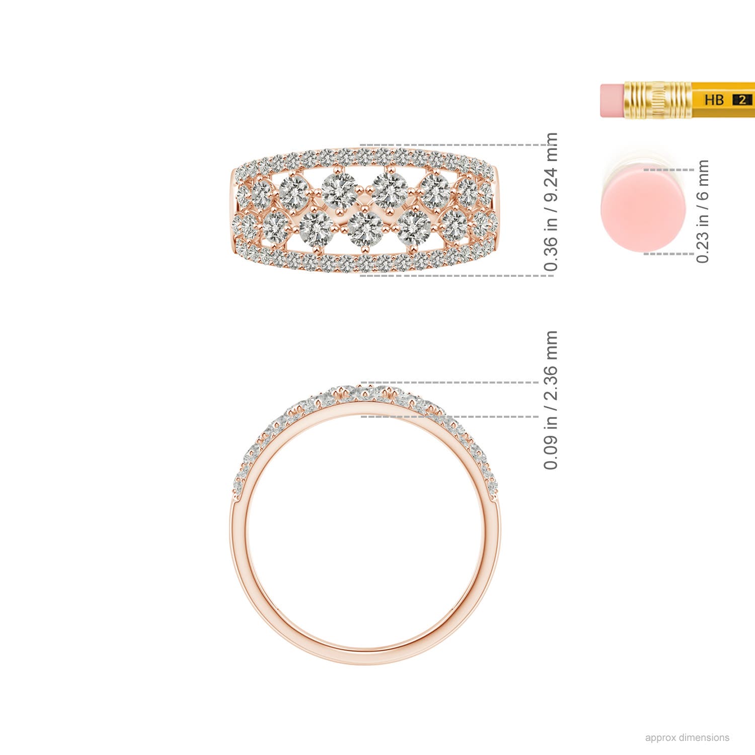 K, I3 / 1.16 CT / 14 KT Rose Gold