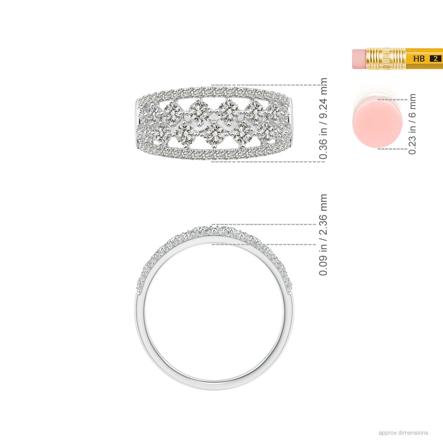 K, I3 / 1.16 CT / 14 KT White Gold