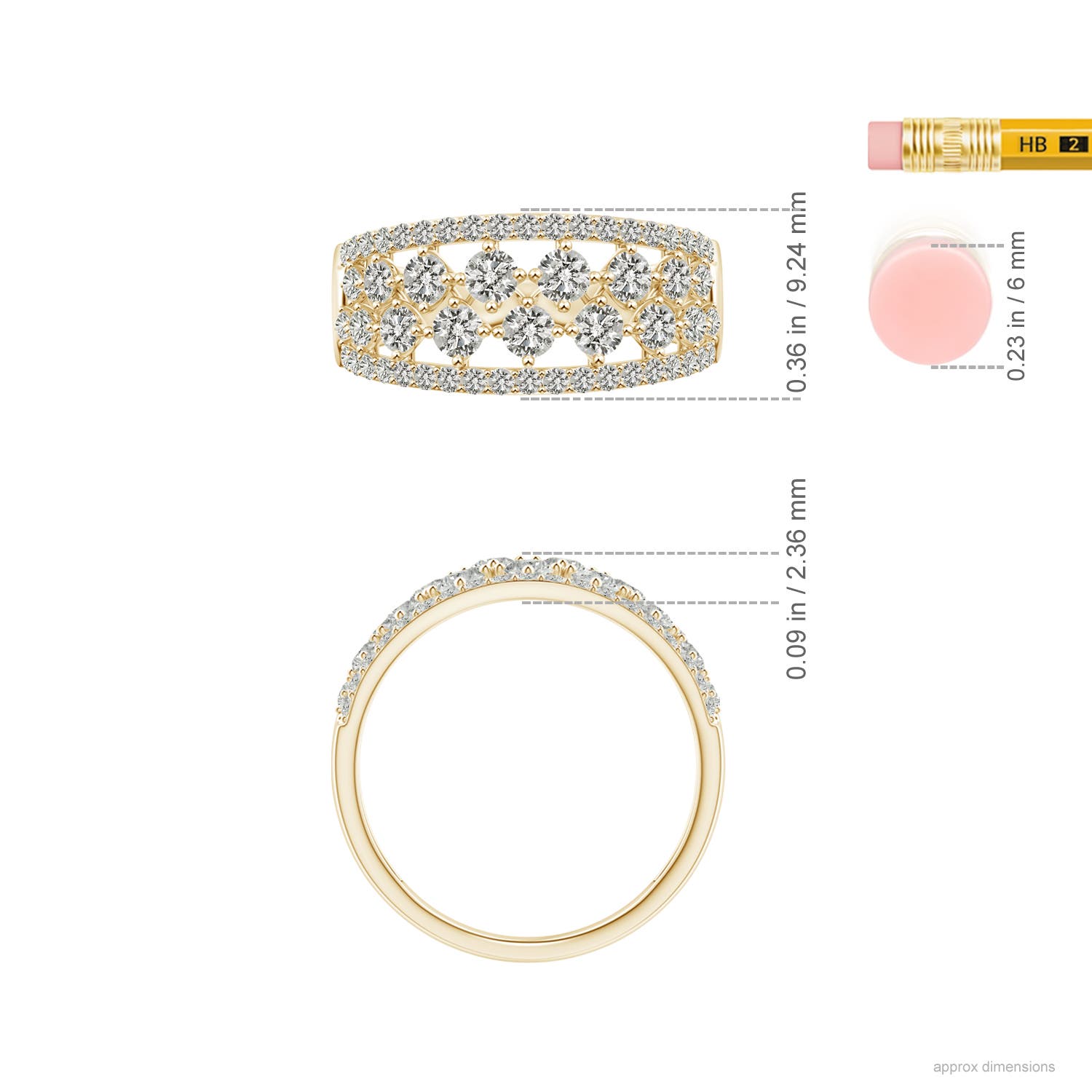 K, I3 / 1.16 CT / 14 KT Yellow Gold