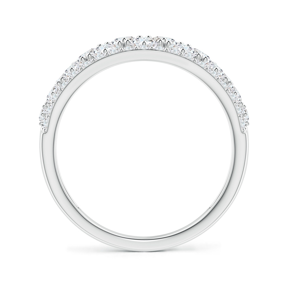 3mm GVS2 Graduating Round Diamond Anniversary Ring in White Gold side 1