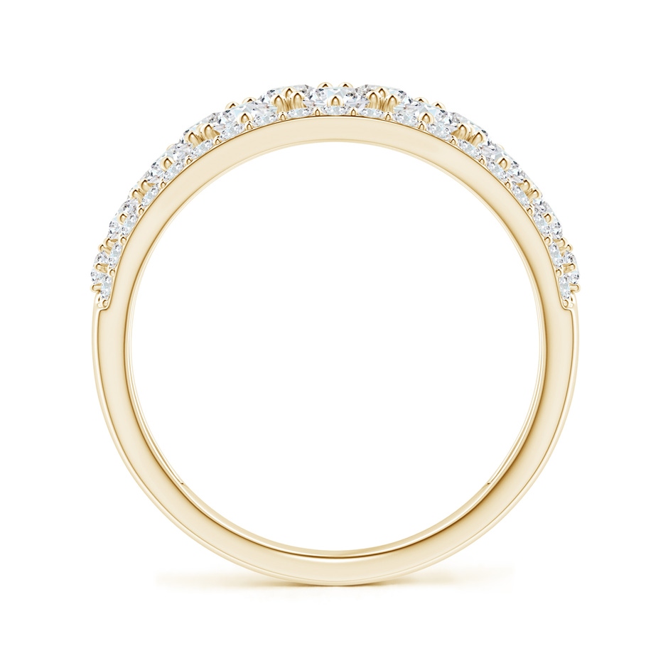 3mm GVS2 Graduating Round Diamond Anniversary Ring in Yellow Gold side 1