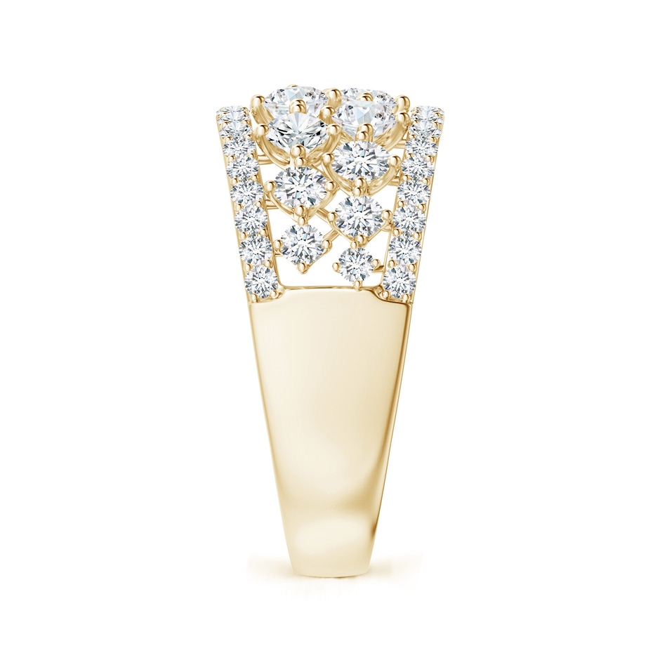 3mm GVS2 Graduating Round Diamond Anniversary Ring in Yellow Gold side 2
