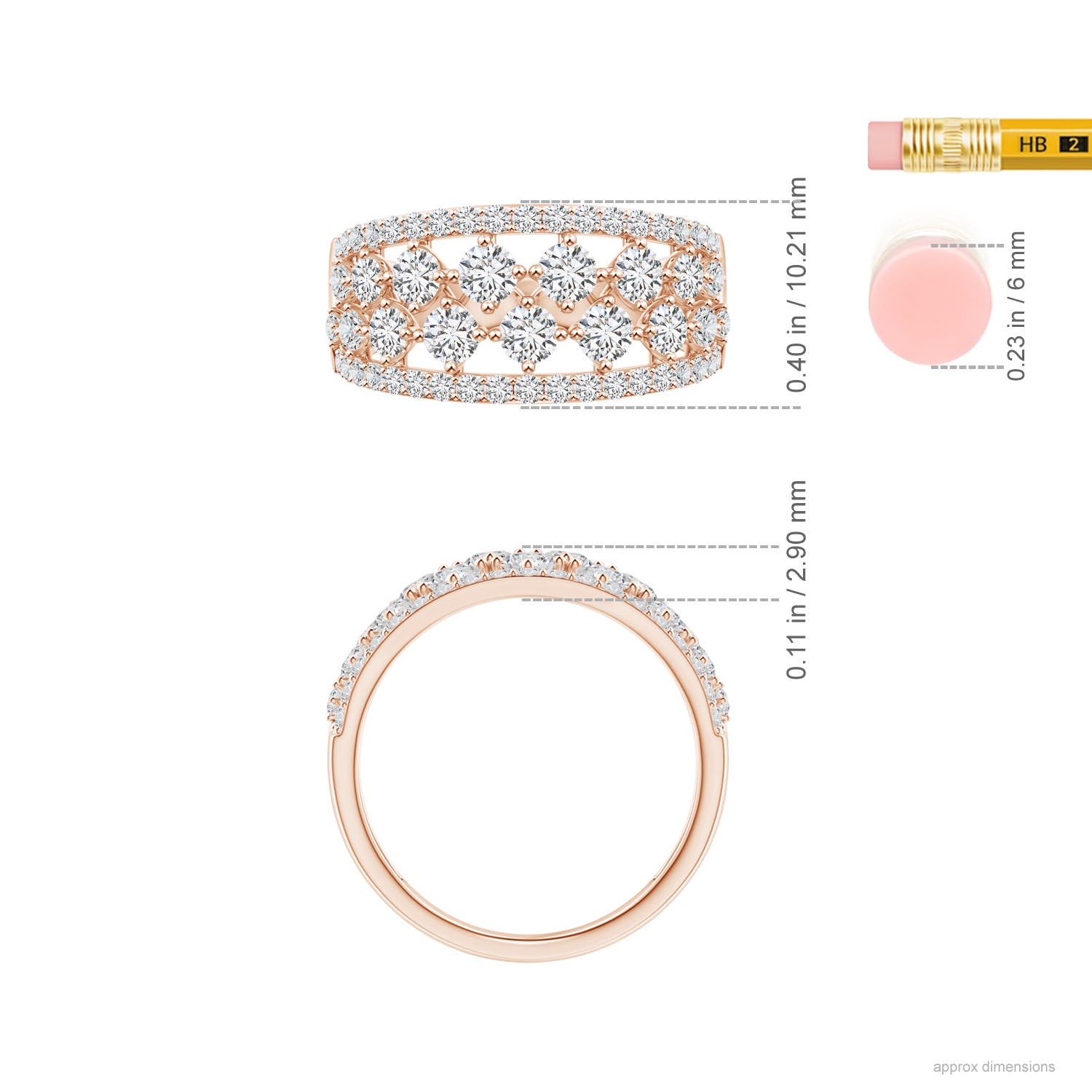 H, SI2 / 1.51 CT / 14 KT Rose Gold