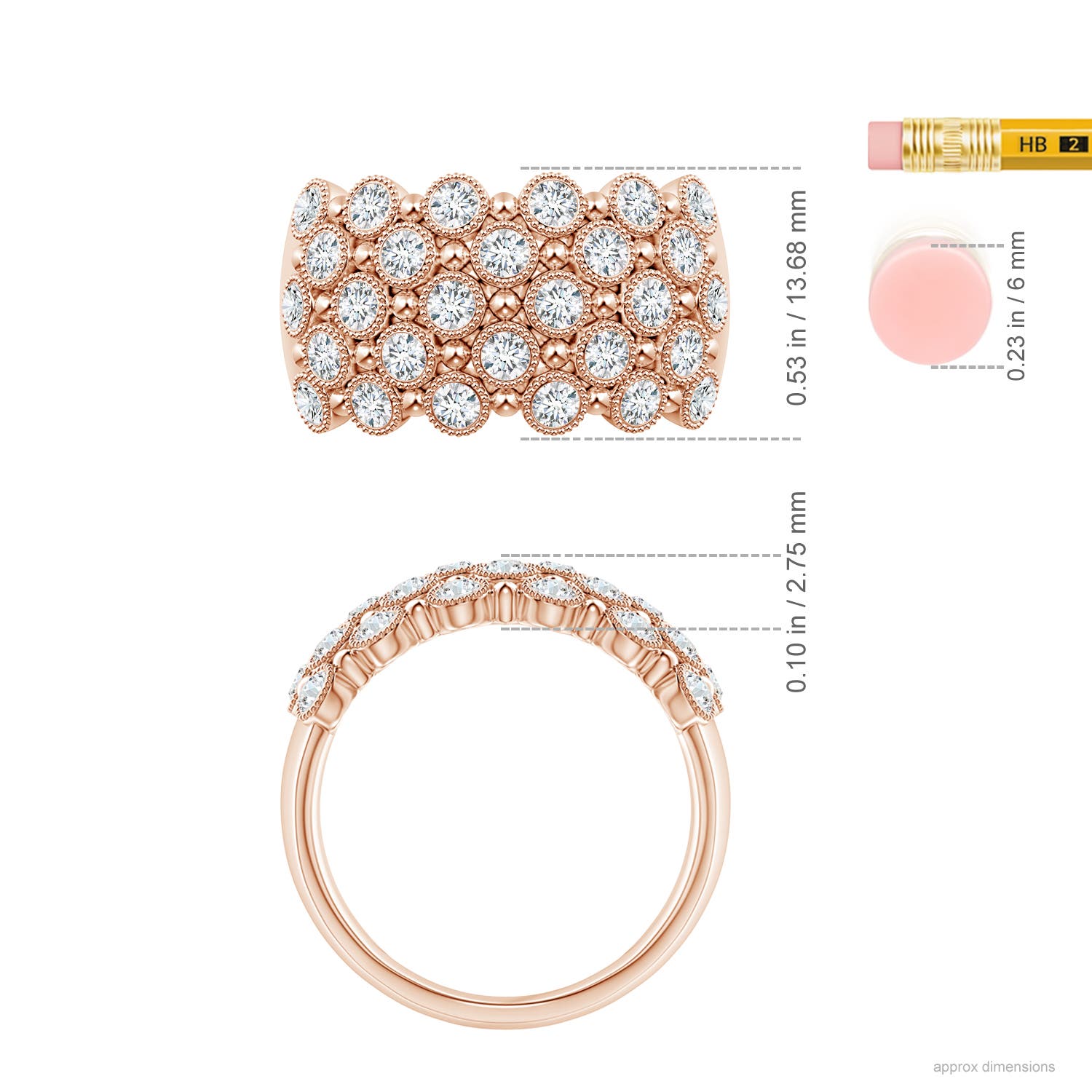 G, VS2 / 1.23 CT / 14 KT Rose Gold