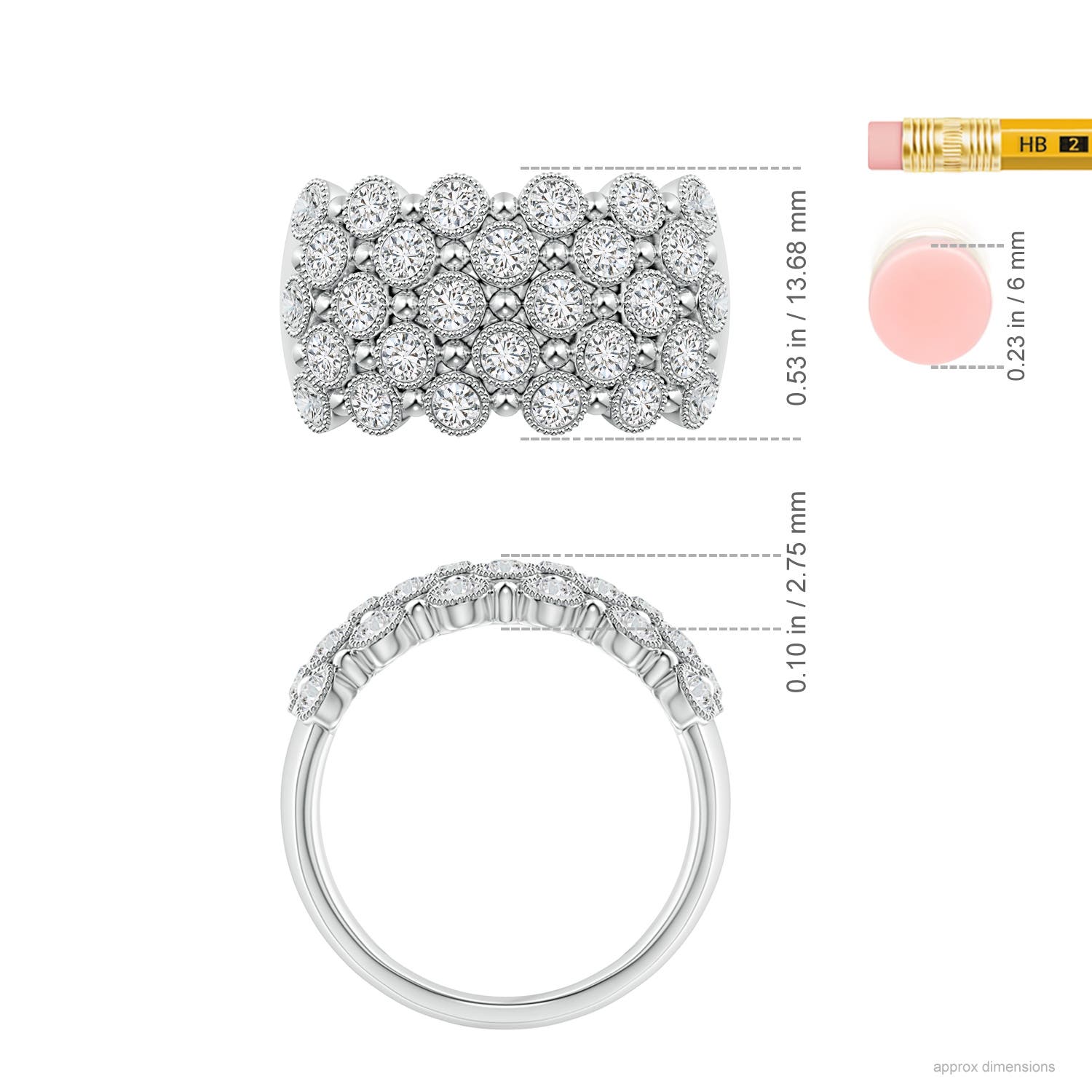 H, SI2 / 1.23 CT / 14 KT White Gold