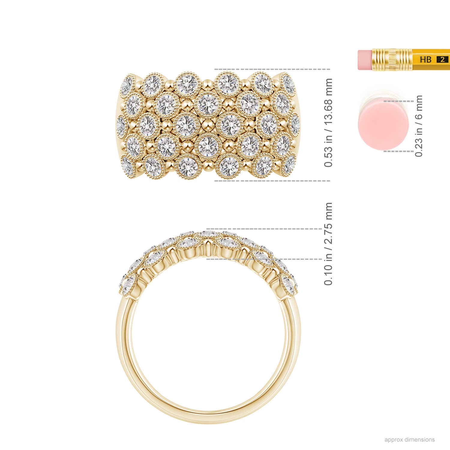 I-J, I1-I2 / 1.23 CT / 14 KT Yellow Gold