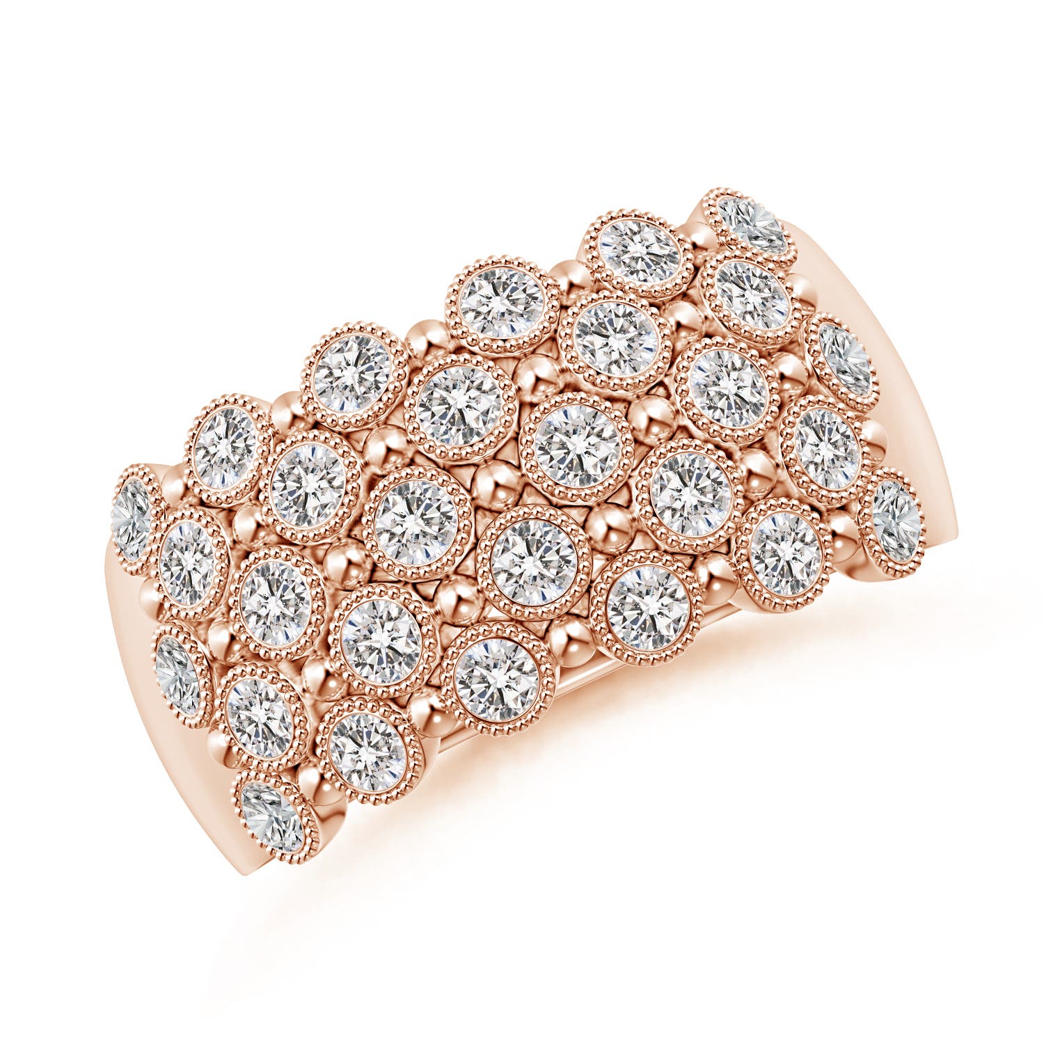 I-J, I1-I2 / 0.98 CT / 14 KT Rose Gold