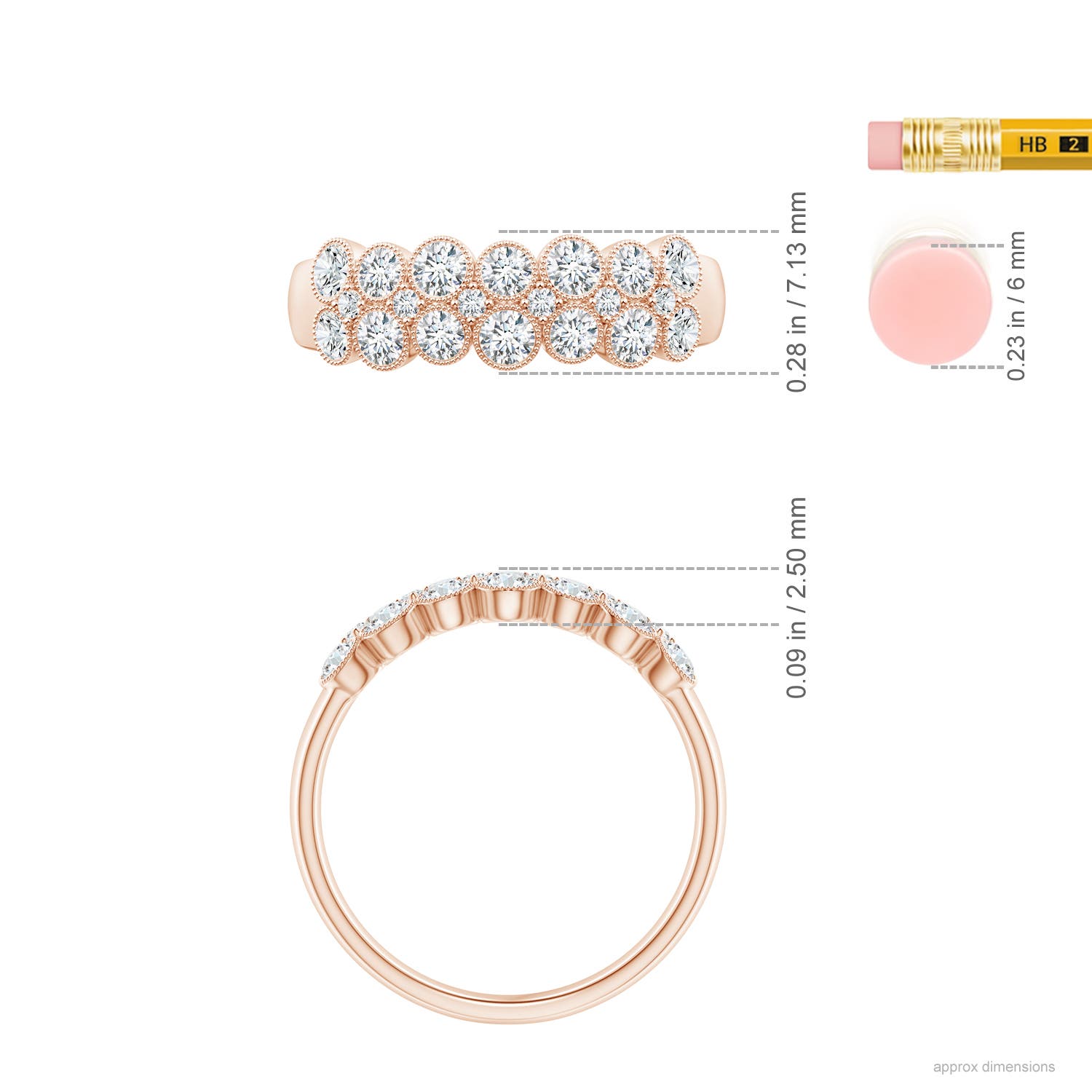 G, VS2 / 0.88 CT / 14 KT Rose Gold