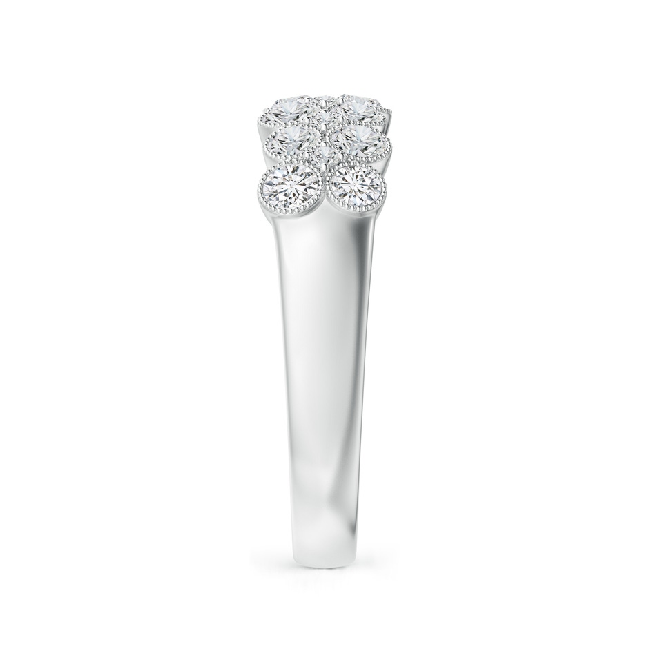 2.5mm HSI2 Round Diamond Bezel-Set Two-Layer Cobblestone Ring in White Gold side 2