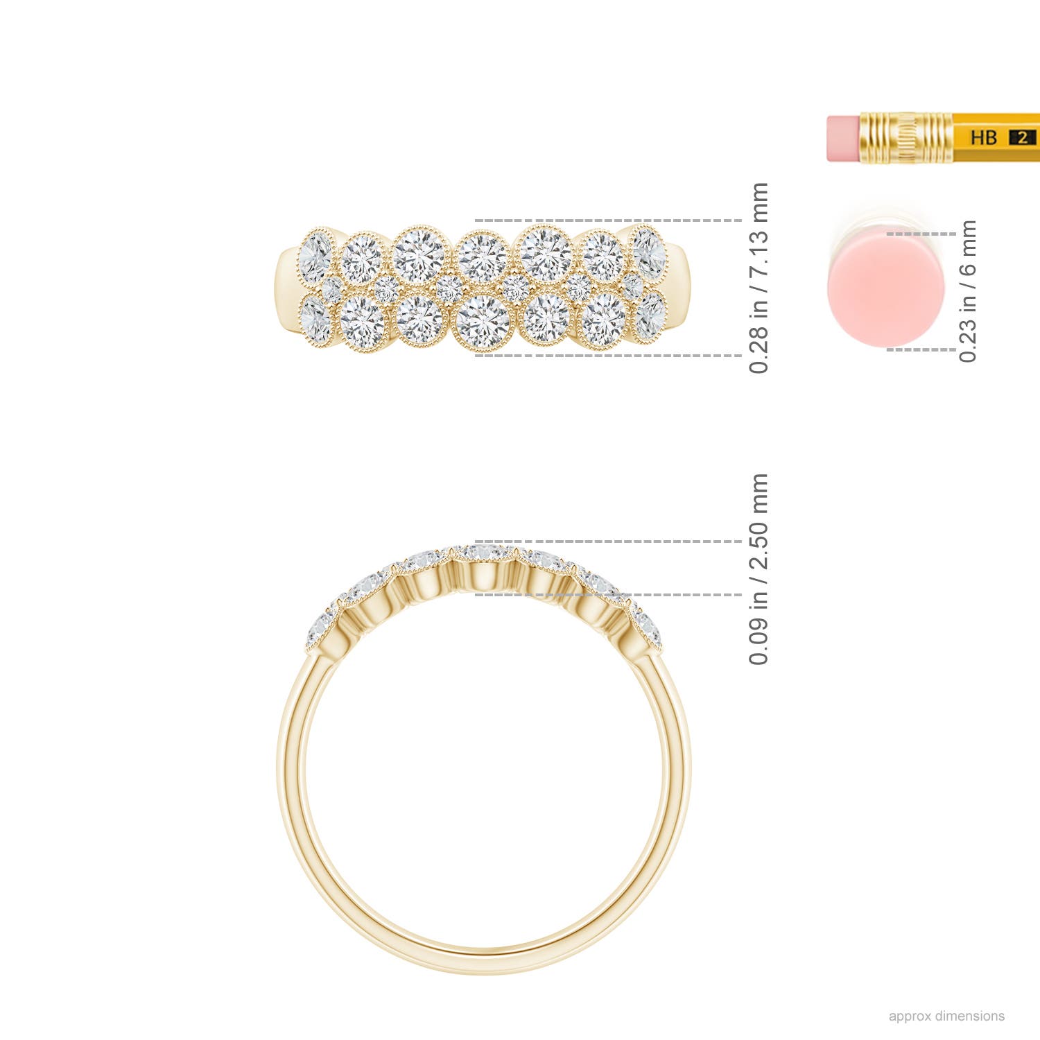 H, SI2 / 0.88 CT / 14 KT Yellow Gold