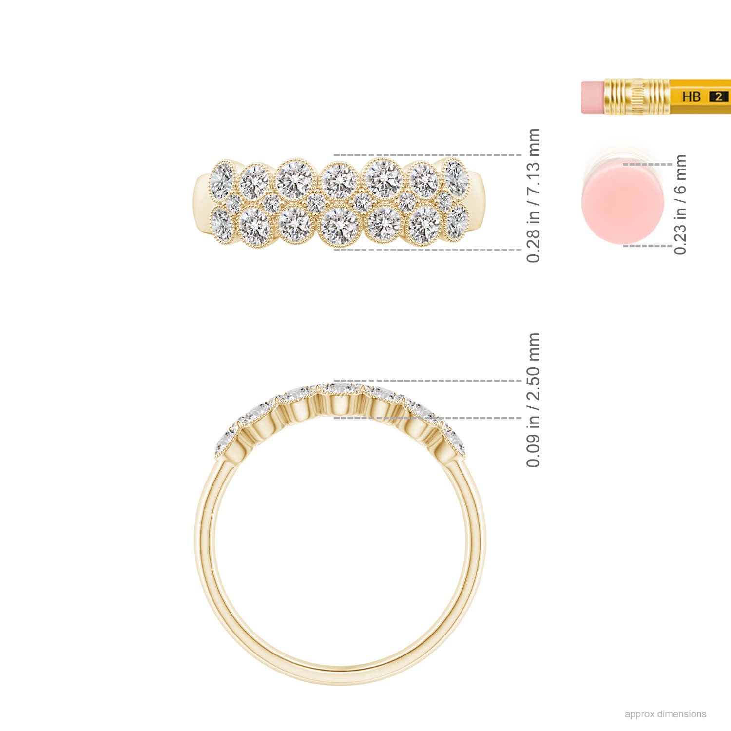 I-J, I1-I2 / 0.88 CT / 14 KT Yellow Gold