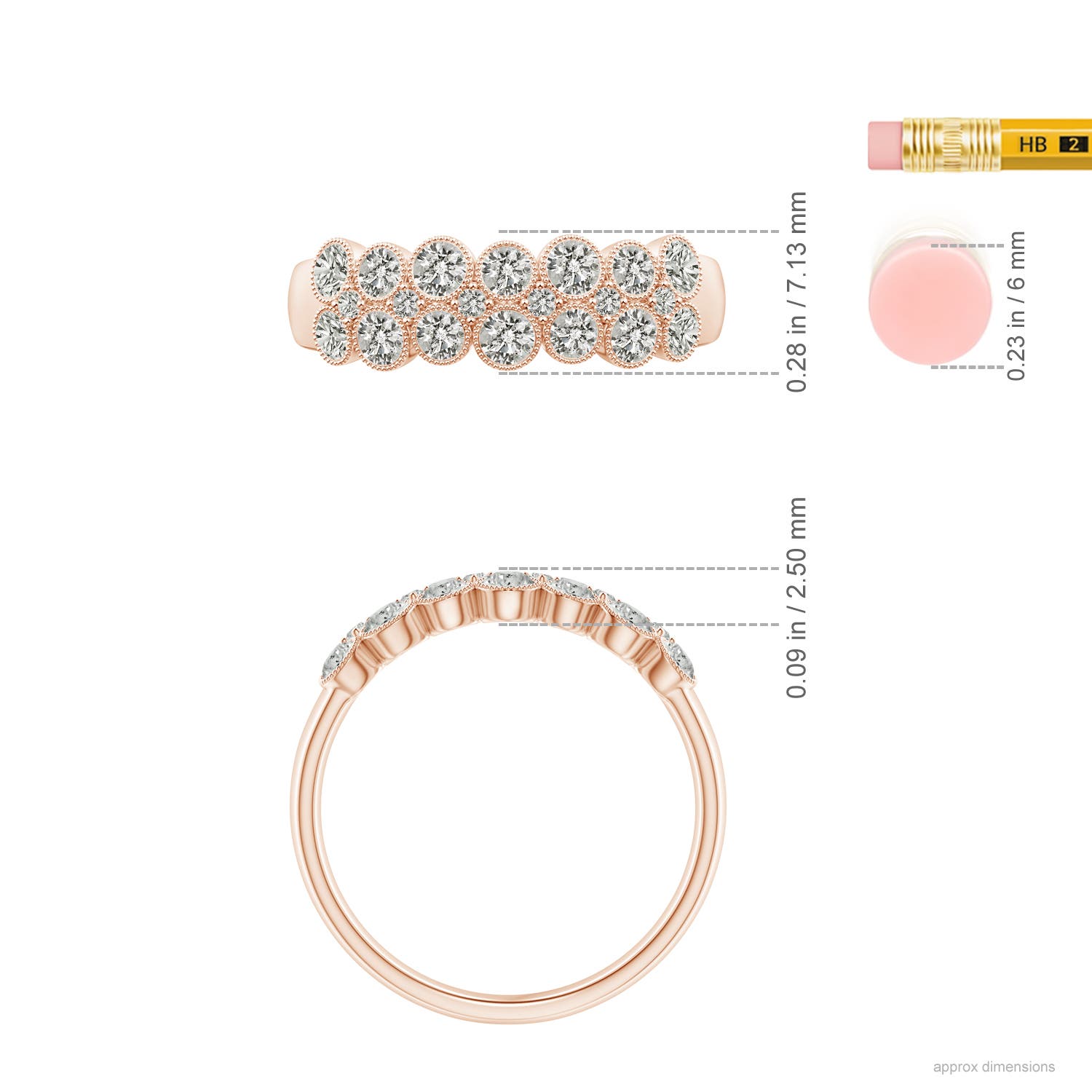 K, I3 / 0.88 CT / 14 KT Rose Gold