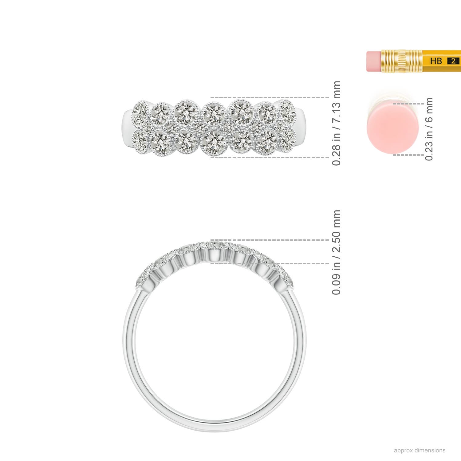 K, I3 / 0.88 CT / 14 KT White Gold