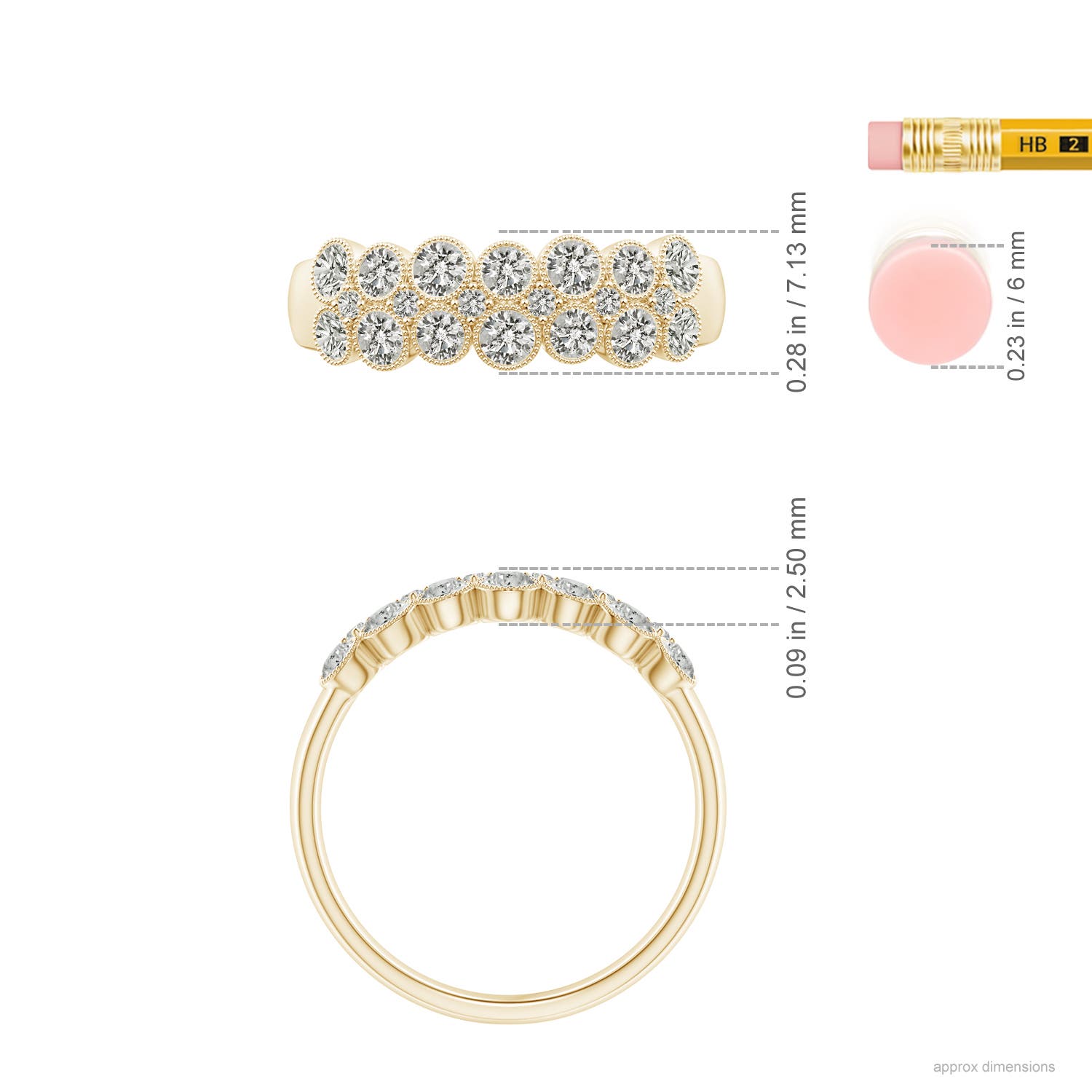 K, I3 / 0.88 CT / 14 KT Yellow Gold