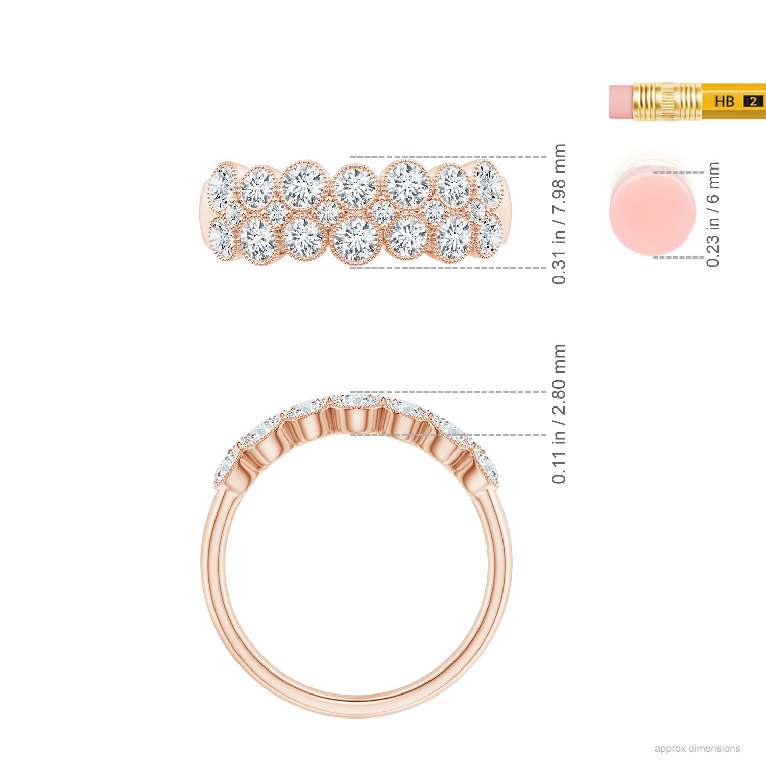 G, VS2 / 1.16 CT / 14 KT Rose Gold